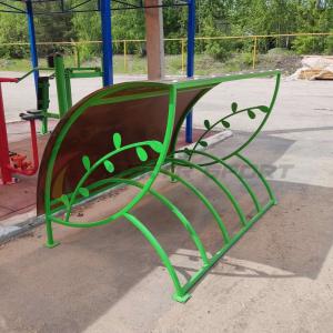 Купить Велопарковка крытая, с веточкой, цв. зеленый в Лесозаводске 