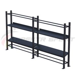 Купить Модульный стеллаж для гантелей, гирь и медболов 3780х430х1950 (2 секции) в Лесозаводске 