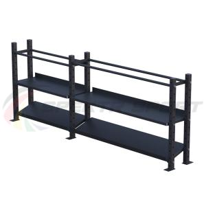 Купить Модульный стеллаж для гантелей, гирь и медболов 3180х430х1200 (2 секции) в Лесозаводске 